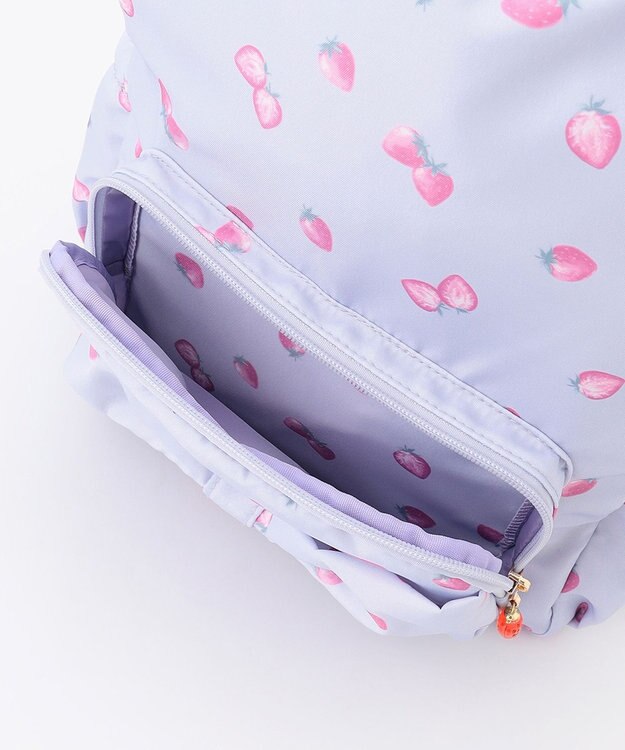 ANY KIDS 【Strawberry Collection】【10L容量】いちご総柄リュック ラベンダー