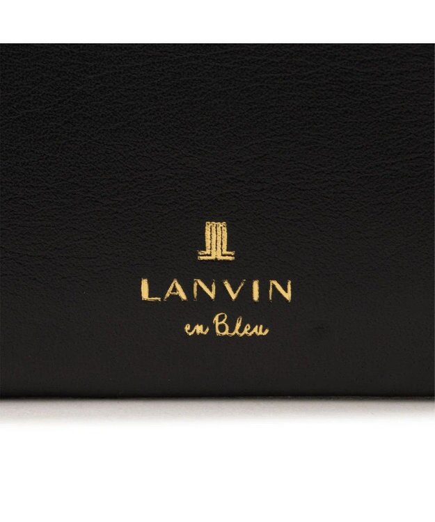 LANVIN en Bleu ペアル 薄マチLファスナー長財布 ブラック