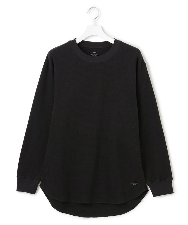 J.PRESS YORK STREET 【UNISEX】ハニカムワッフル Tシャツ ブラック系