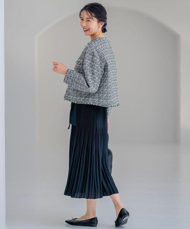 23区 S 【VERYコラボ 】ファンシーツイード ジャケット ブラック×ホワイト