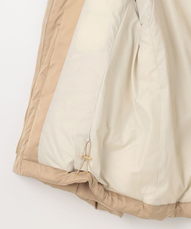 自由区 S 【撥水加工・洗える】ブライトダウンテントライン ダウンコート シャンパンベージュ