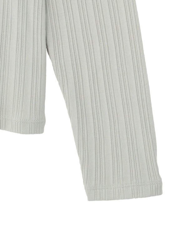 earth music&ecology ランダムチェーンリブバックレースプルオーバー Light Green