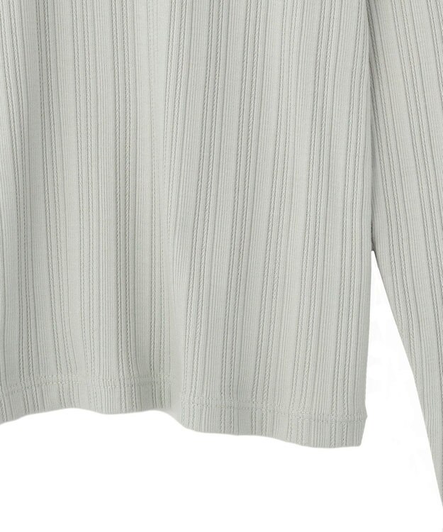 earth music&ecology ランダムチェーンリブバックレースプルオーバー Light Green