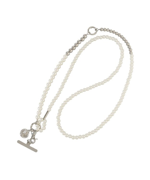 earth music&ecology マルチパールストラップ Silver