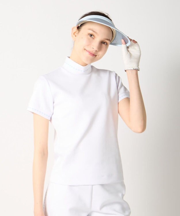 FILA GOLF／marie claire 【Marie claire sports】モックネックシャツ ホワイト