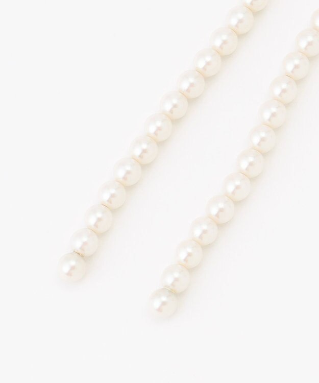 23区 クリップ パール ラリエット ネックレス ホワイト系