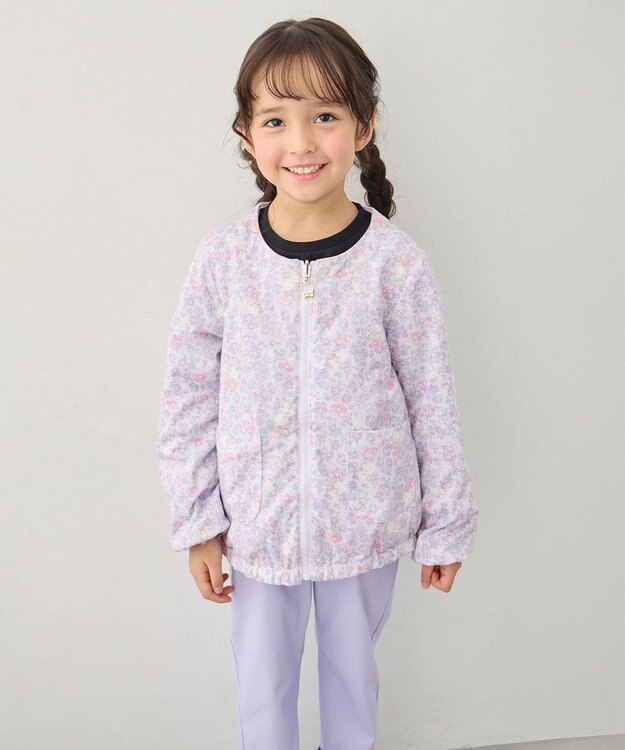 ANY KIDS 【フード取り外し/洗濯機可能】撥水加工リバーシブルゾン ラベンダー