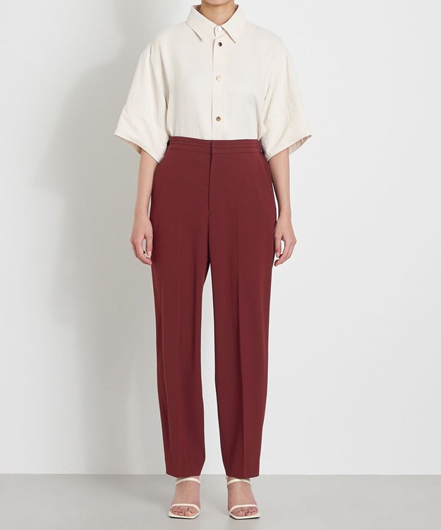 NAVE 【ReNAVE　洗える】バックサテンジョーゼット バーガンディ