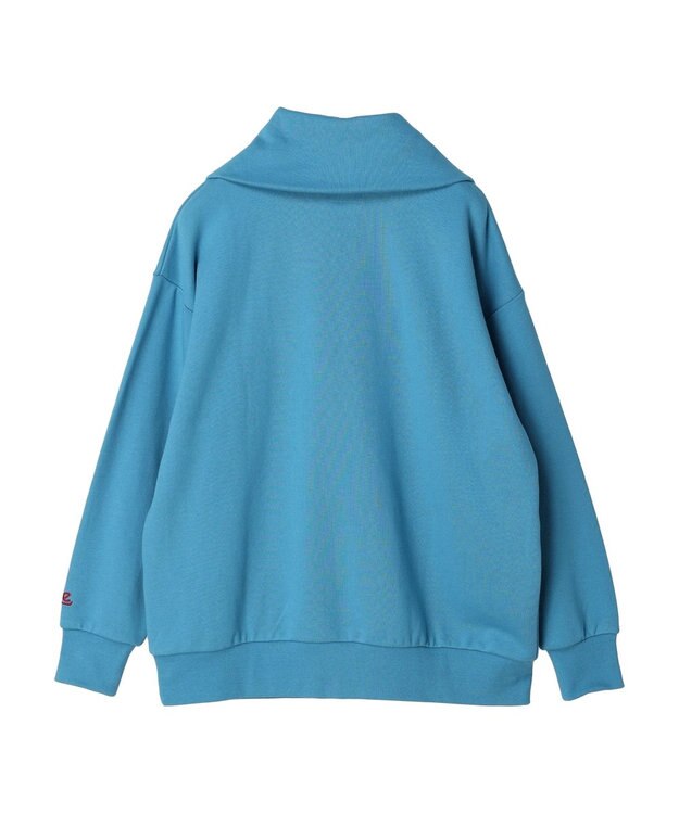 earth music&ecology Ｌｅｅ×ｅ．ｍ．ａ．ｅ．　ハーフジップ刺繍スウェット Blue