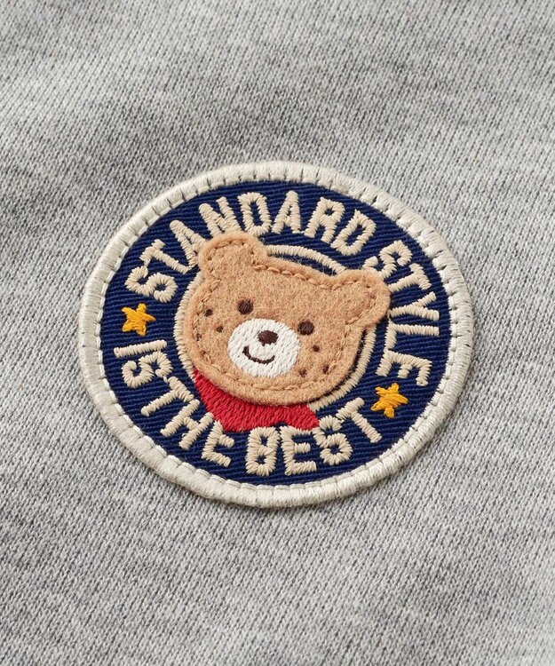 MIKI HOUSE HOT BISCUITS 【80-120cm】 立体ロゴ×キャラクタートレーナー グレー