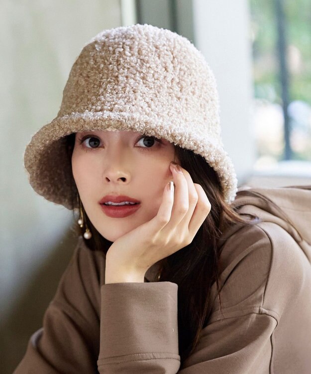 Tiaclasse ボアバケットハット ベージュ