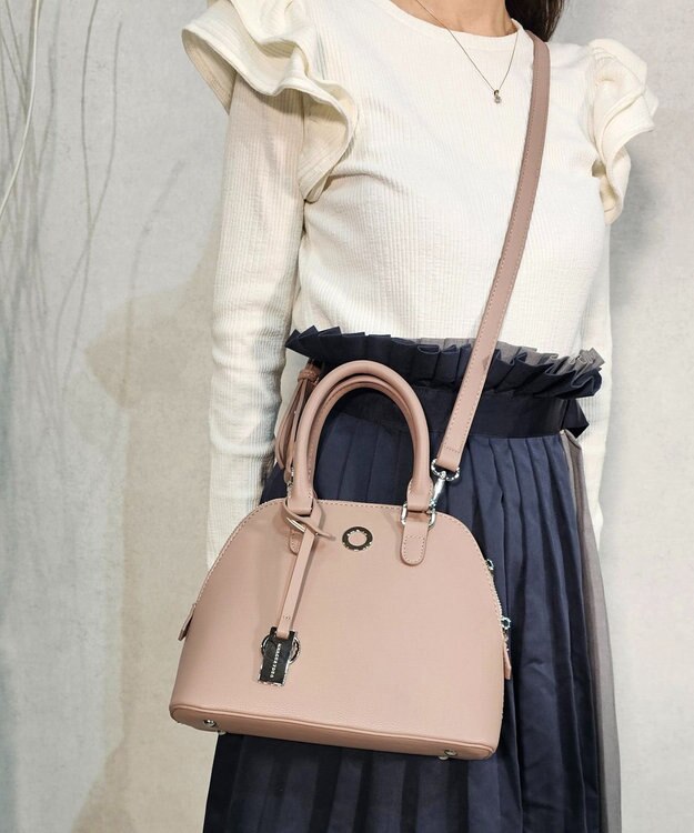 style code 【MERCURYDUO/マーキュリーデュオ】メタルアイレット　ハンドバッグ スモーキーピンク