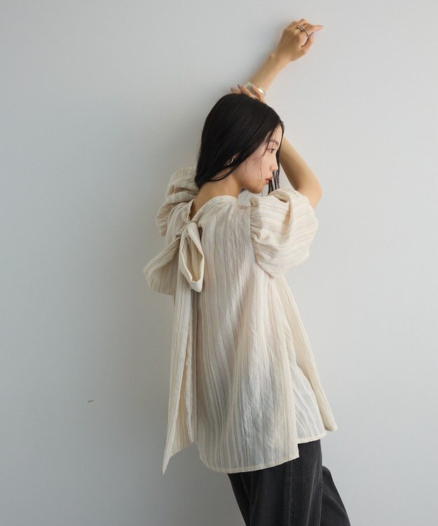 Green Parks ２ＷＡＹボウタイバルーンスリーブブラウス Off White