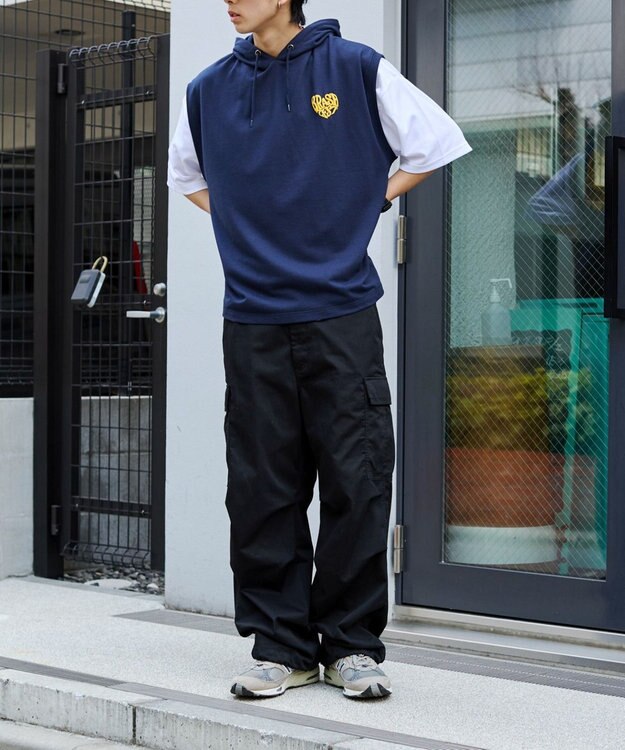 WEGO 【ユニセックス着用ITEM/2点SET】パーカーアンサンブルT（SS） ネイビー