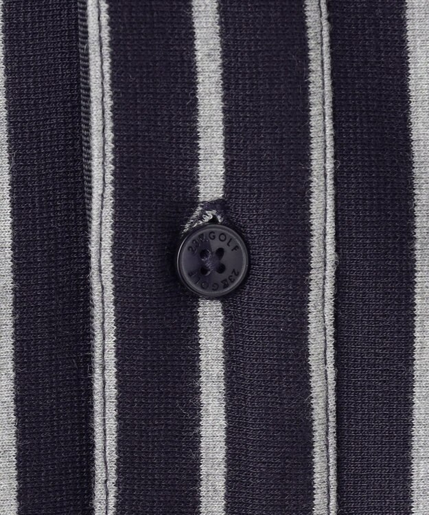 23区GOLF 【MEN】ストライプ 長袖シャツ ネイビー系2
