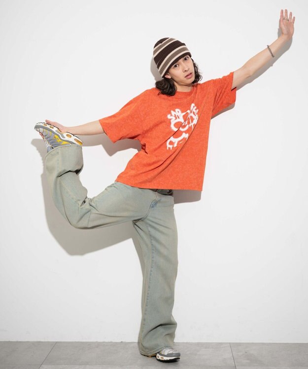 WEGO 【ユニセックス着用ITEM】スノーダイグラフィックT オレンジ