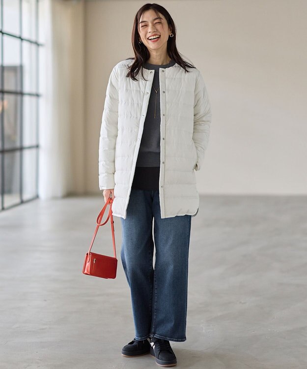 ANY フレンチダウンロングコート エクリュ