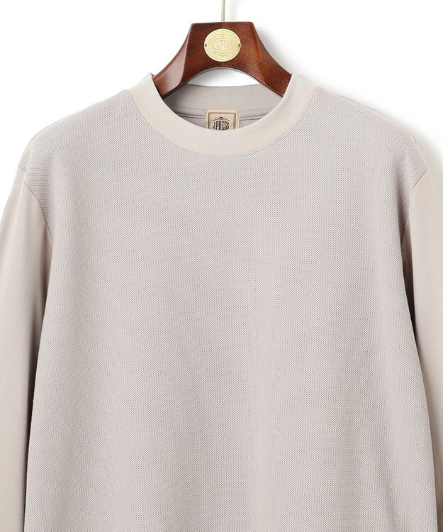 J.PRESS MEN 【KING SIZE】【ビジネス対応】【J.PRESS PREMIUM JERSEY】無地 ロングスリーブTシャツ ライトグレー系