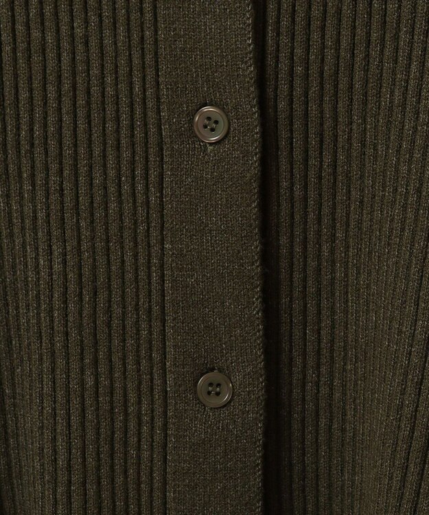 CRAFT STANDARD BOUTIQUE 襟付きニットコンパクトカーディガン Green