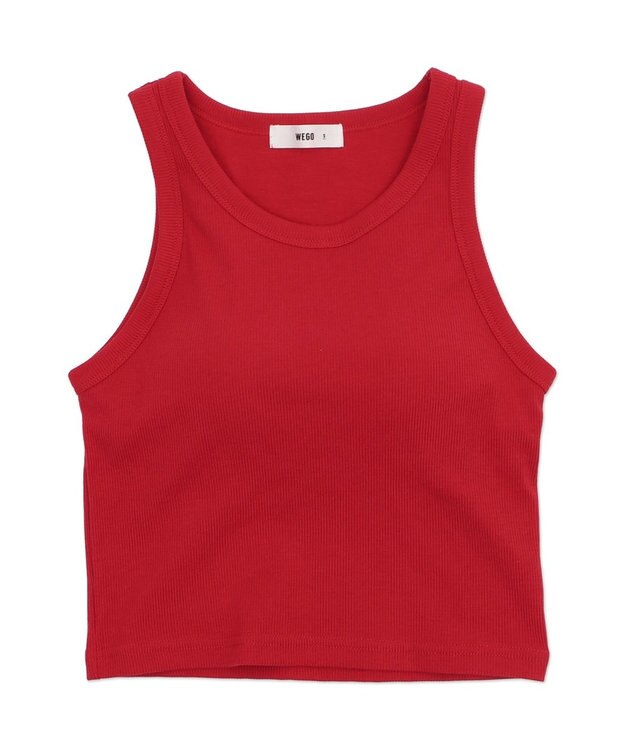 WEGO 【カップ付きインナー/SMサイズ展開】なちゅ盛れカップインアメスリタンク レッド