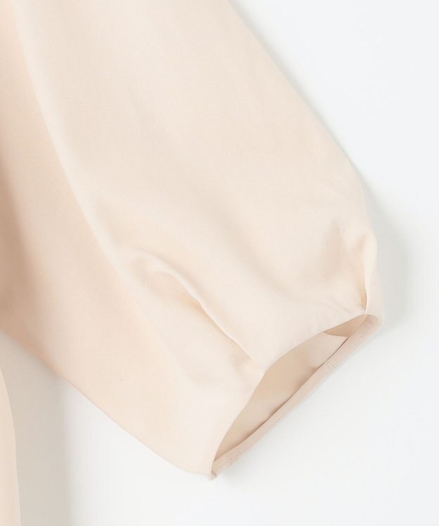 組曲  ギャザーリボン バルーンブラウス グレージュ系