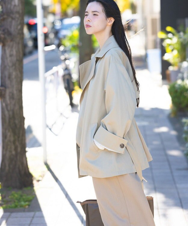 CRAFT STANDARD BOUTIQUE ワイドカフスミディトレンチコート Beige