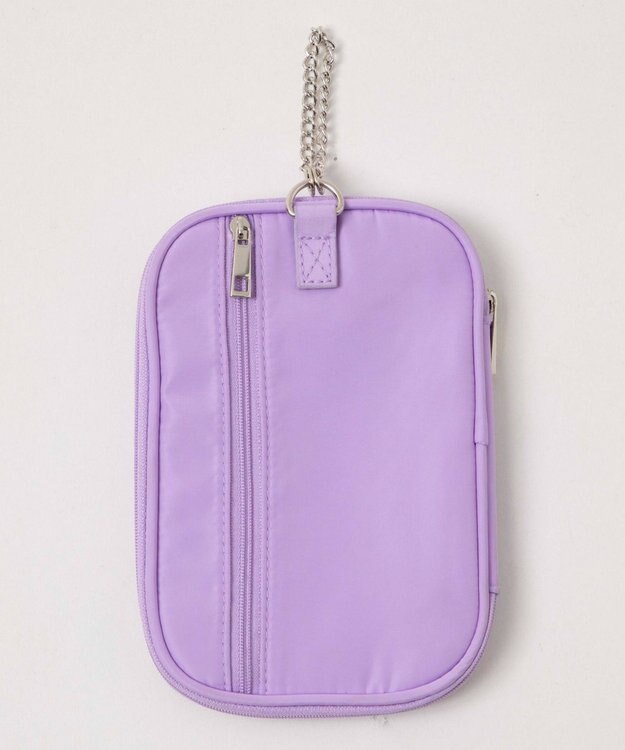 WEGO ソフトタッチアクリルスタンドポーチ ライトパープル