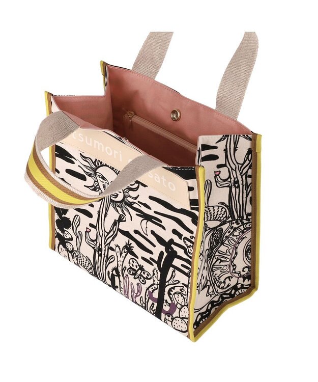 tsumori chisato CARRY サボテンと太陽 トートバッグ　Sサイズ ベージュ