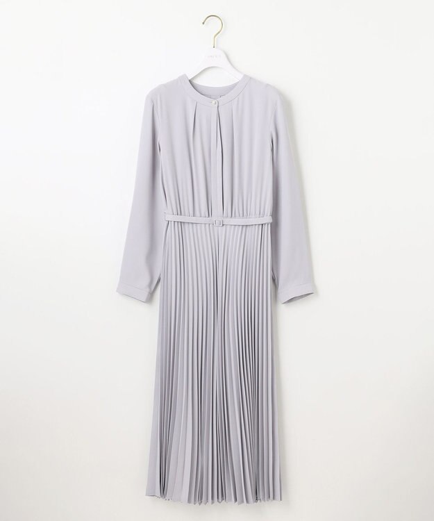 ANY SIS 【洗える】ノーブルプリーツ ワンピース スカイブルー