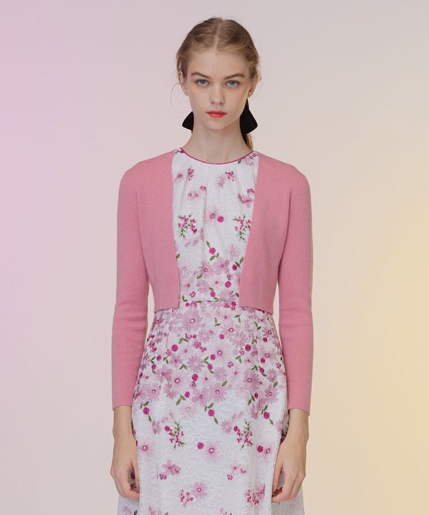 TOCCA 【洗える！】CASHEMERE ボレロ ローズ系