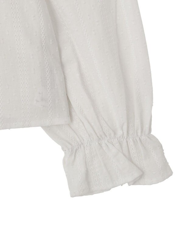 earth music&ecology 【綿100％】コットンレースブラウス Off White