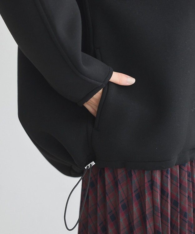 earth music&ecology フーディーダンボールジップブルゾン Black