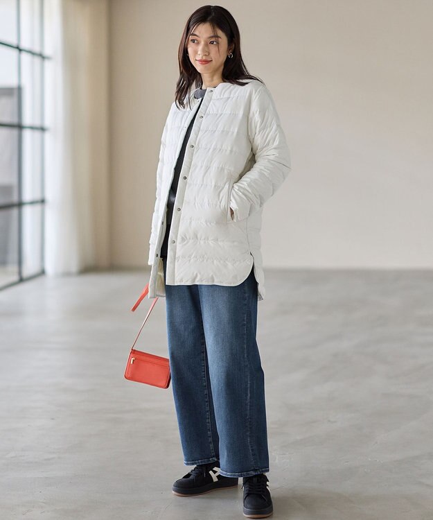 ANY フレンチダウンロングコート エクリュ