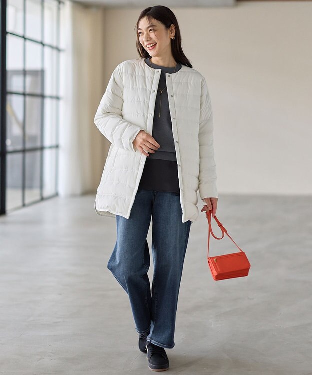 ANY フレンチダウンロングコート エクリュ