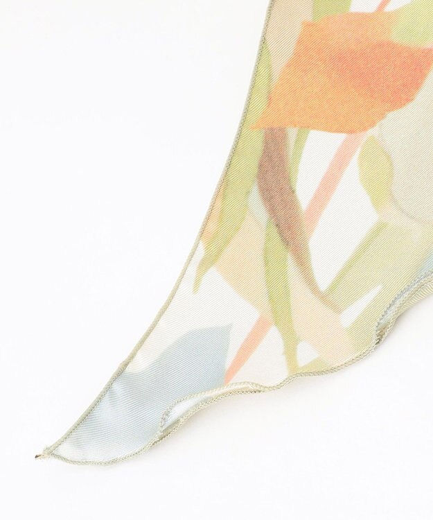 23区 Ratti  ペインティング柄 ロングスカーフ オレンジ系6