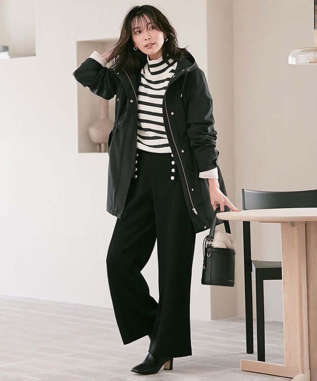 23区 【CLASSY.1月号掲載】ウールブレンド ニット パンツ ブラック系