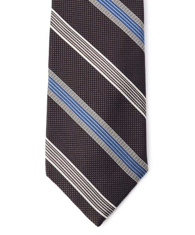 J.PRESS MEN 【STRUCTURE MIX COLLECTION】レジメンタル ネクタイ ダークブラウン系1