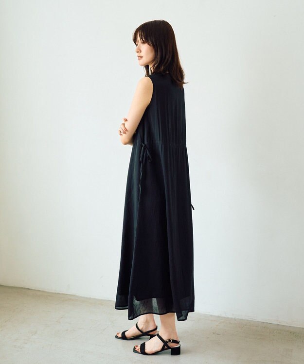 YECCA VECCA ドライタッチシアードロストワンピース Black