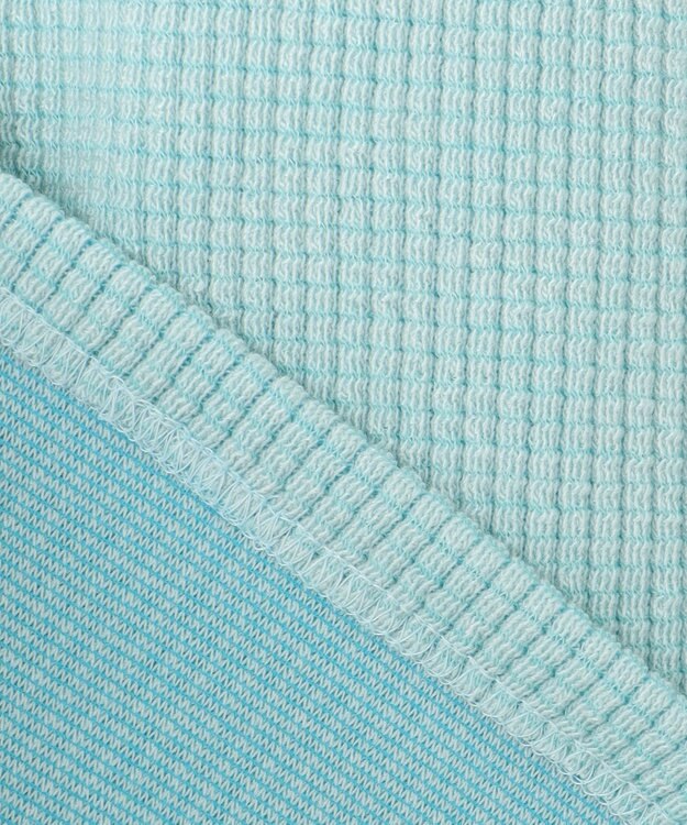 23区GOLF 冬の定番トップス【MEN】【吸湿発熱】グランサーモワッフル モックネックシャツ スカイブルー系