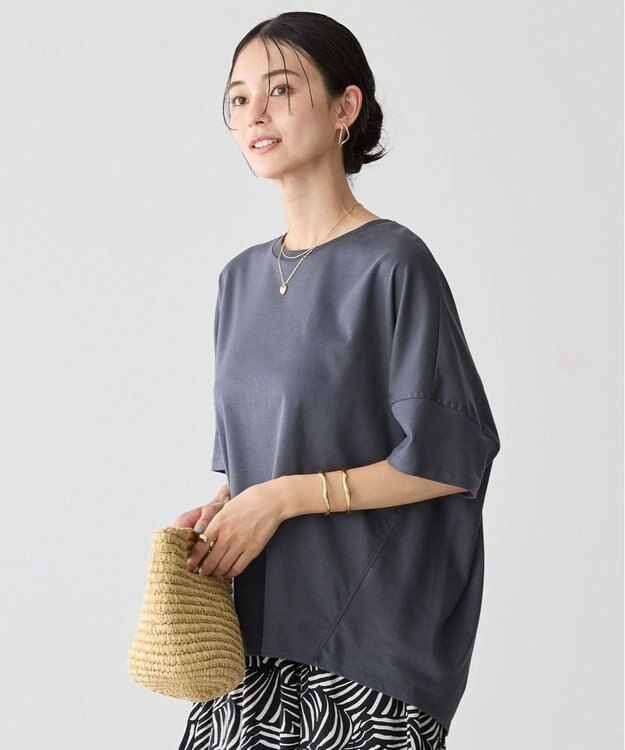 AMERICAN HOLIC 【WEB限定】【UVカット＋接触冷感】 コクーンカットプルオーバー Charcoal Gray