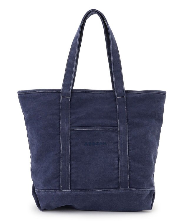 J.PRESS MEN 【WEB・一部店舗限定】キャンバスロゴ トートバッグ ネイビー系