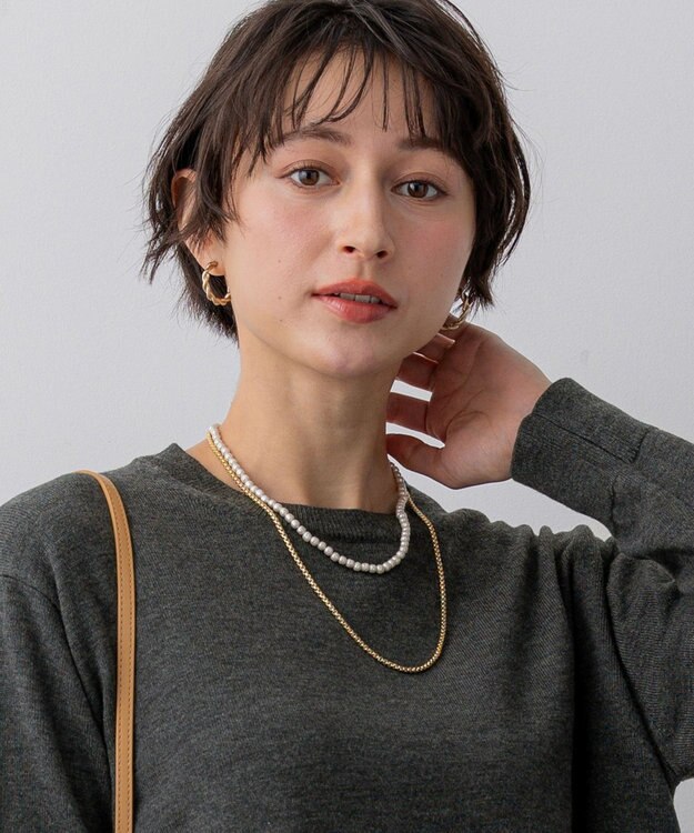 23区 【先行予約】3WAY パールチェーン ネックレス ゴールド系