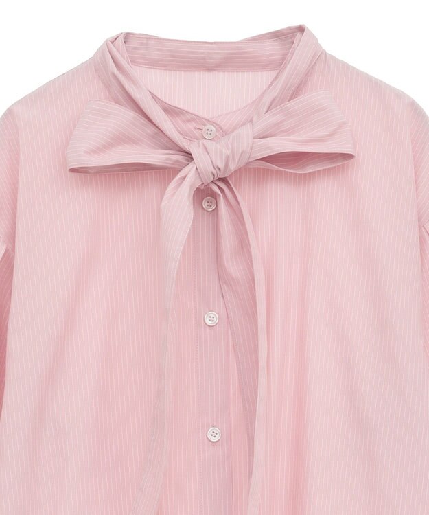 earth music&ecology 2wayボウタイブラウス Stripe