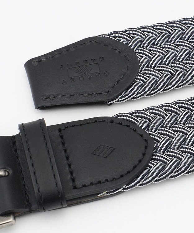 JOSEPH ABBOUD 【キングサイズ・イタリア素材・ストレッチ・日本製】 ストレッチミックスブレイズ ベルト ダルブルー系