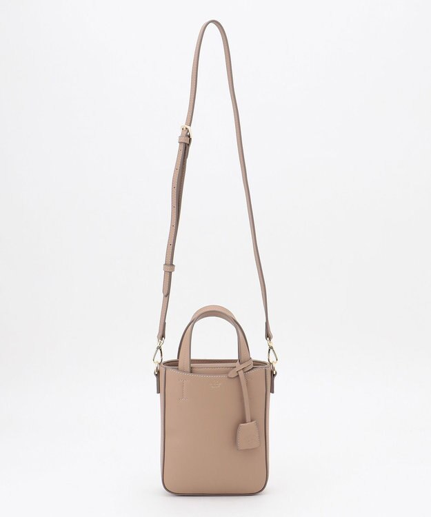 J.PRESS LADIES 【2way】スプリットレザー ナノポシェット バッグ ベージュ系