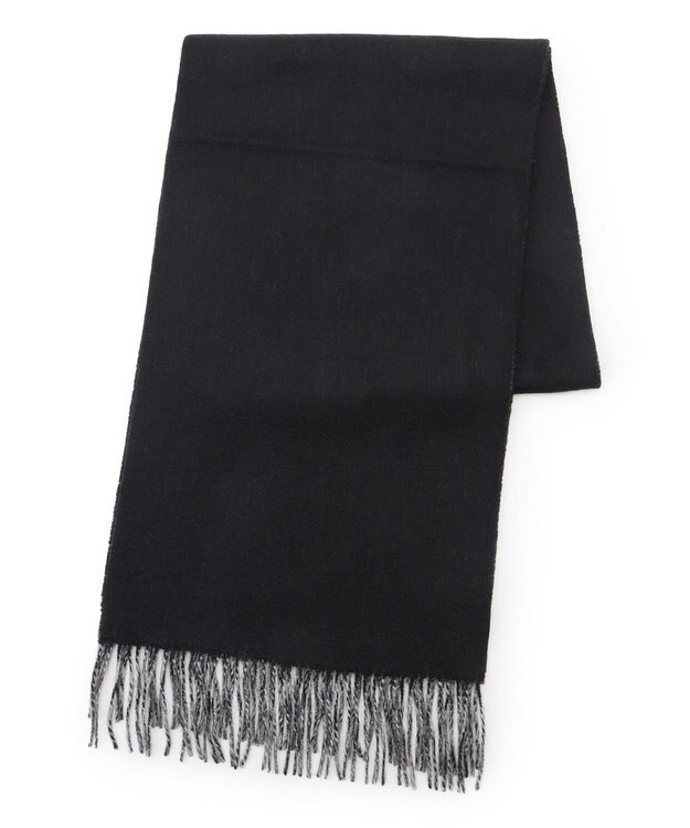 J.PRESS MEN リバーシブル カシミヤマフラー ライトグレー系1