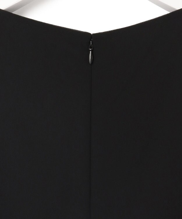 23区 S 【APPLAUDIR】シフォンジョーゼット コンビドレス ブラック系