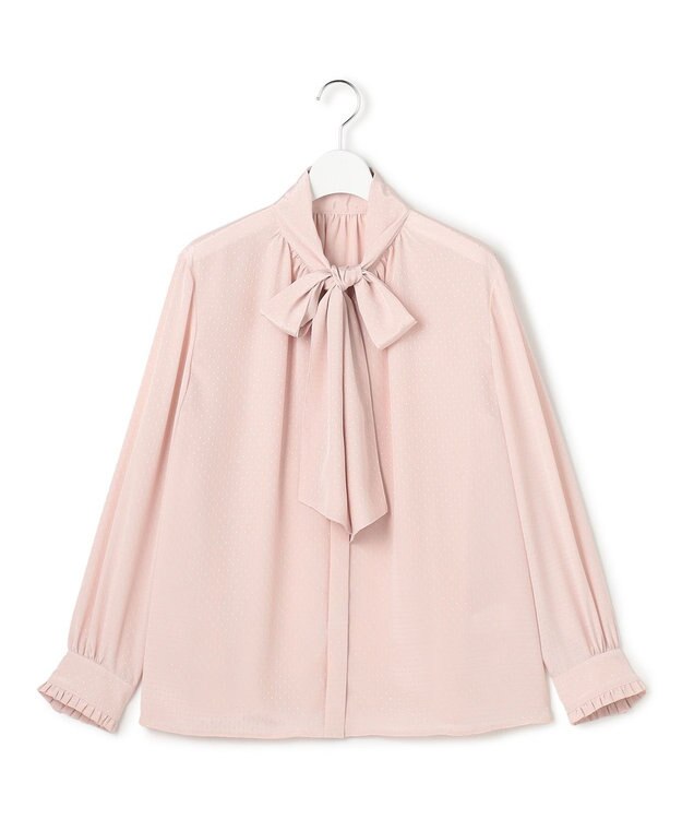 23区 S 【洗える】ドットドビーデシン ブラウス ピンク系