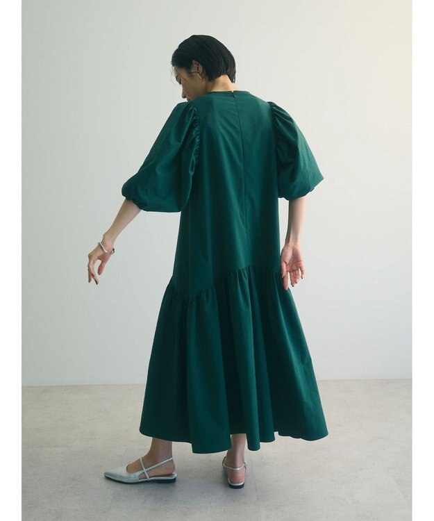 Green Parks armonia.ボリュームギャザーワンピース Green