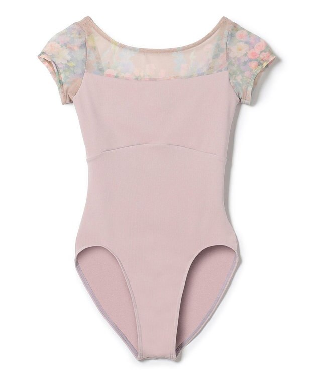 Chacott キャップスリーブレオタード ベビーピンクプリント